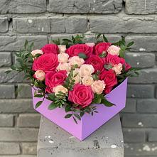 Цветочная композиция из Розы в коробке в Пятигорском