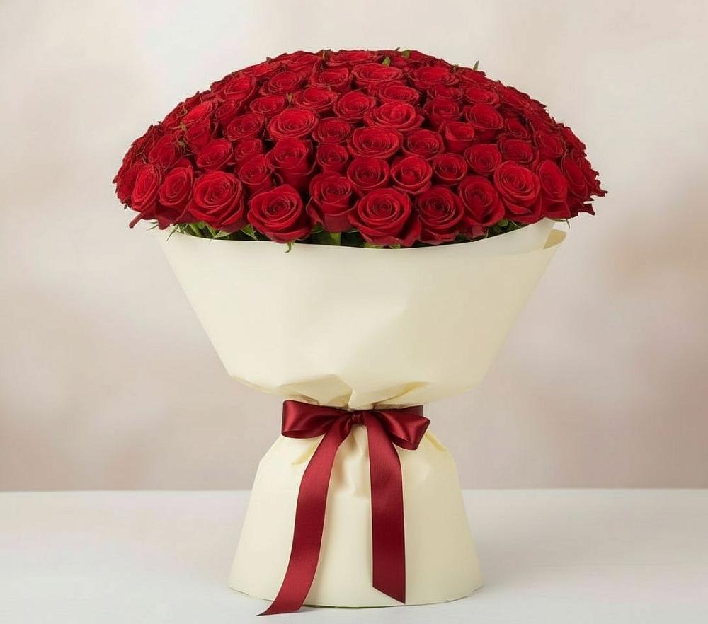 Букет 101 Красная роза Милано в Пятигорском