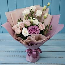 Букет цветов из:  Розы и Лизиантусы #REPLACE_PRED# Пятигорском
