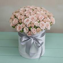 Цветочная композиция из Розы в шляпной коробке #REPLACE_PRED# Пятигорском