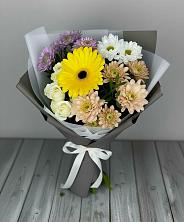 Букет цветов из:  Розы, Герберы и Хризантемы в Пятигорском
