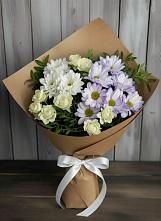 Букет цветов из:  Хризантемы и Розы в Пятигорском