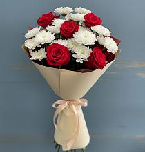 Букет цветов из:  Розы и Хризантемы в Пятигорском