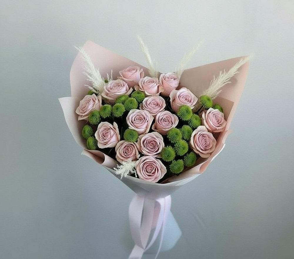 Букет цветов из: Розы и Хризантемы в Пятигорском