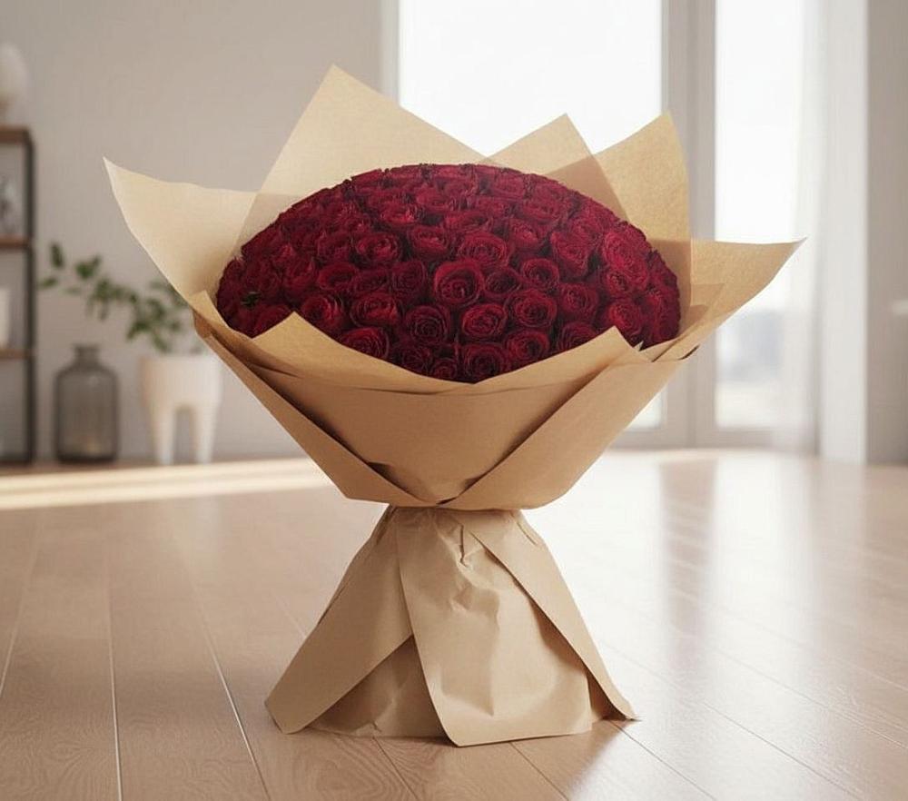 Букет 101 Красная роза в Пятигорском